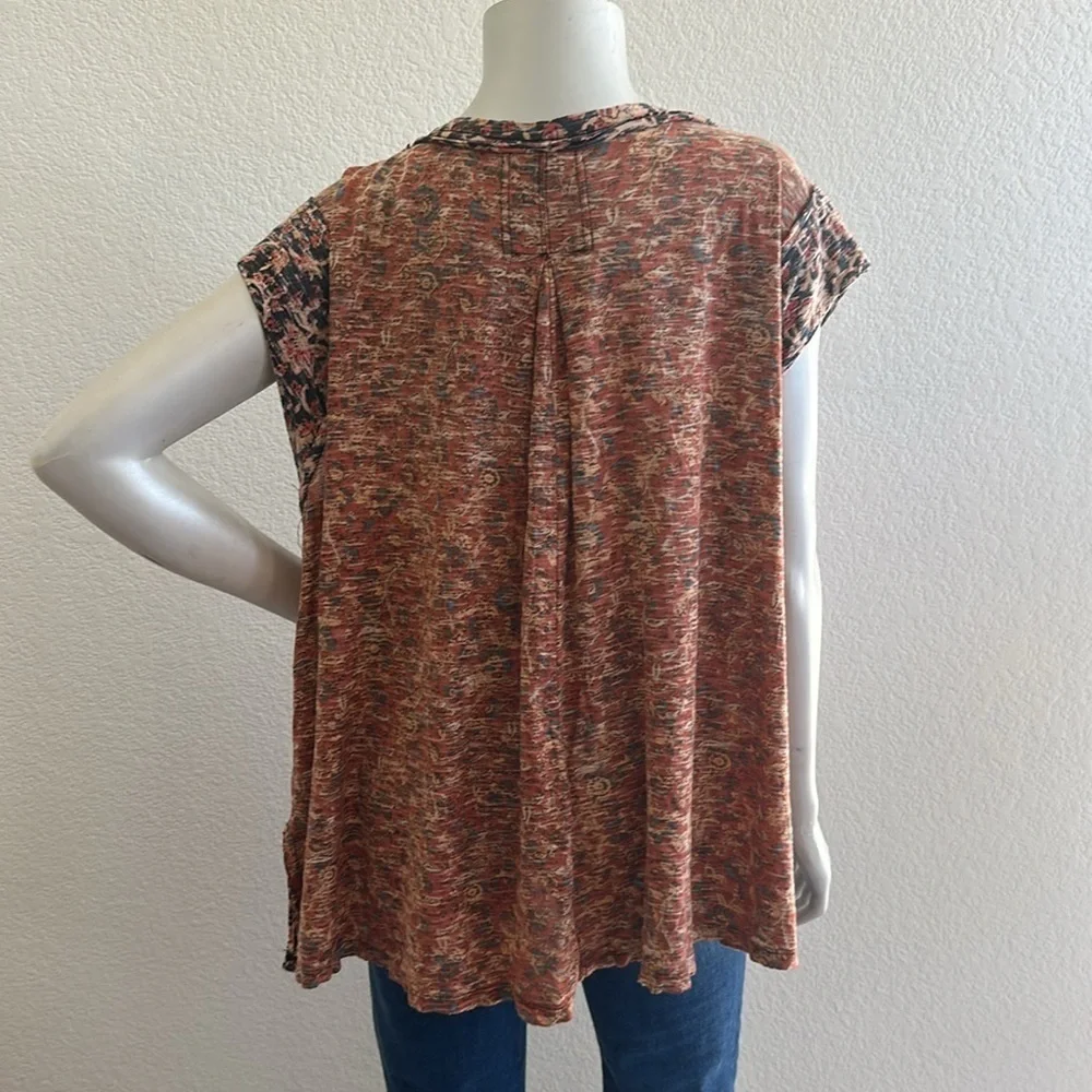 Free People High Tide Dual Print High/Low Top